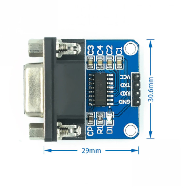 MAX3232 RS232 to TTL Serial Port Converter Module DB9 Connector - Image 4