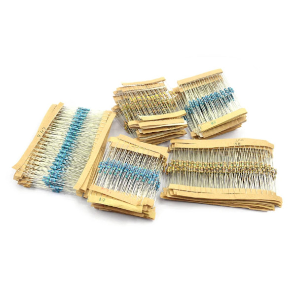 600pcs/set 30 Kinds 1/4W Resistance 1% Metal Film Resistor Pack - Image 3